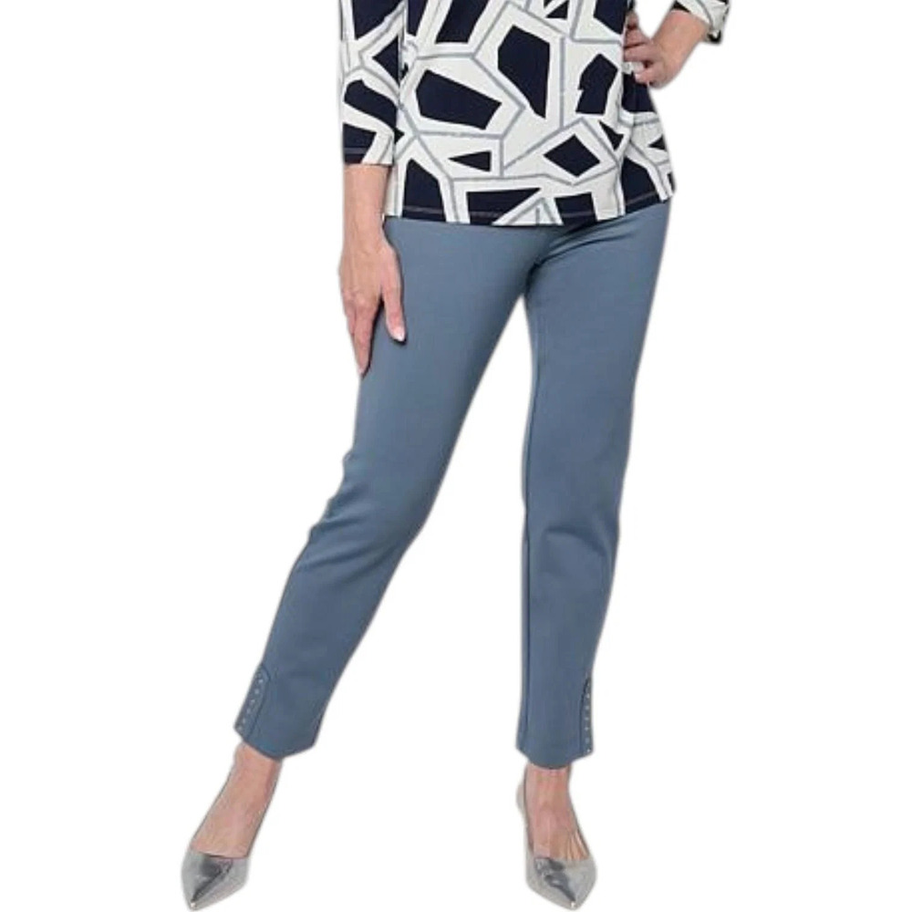 Grey by Jhoan Sebastian Women's Ankle Pant Metal Studs Chambray Blue - Regular